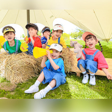 六一儿童演出服夏季套装男女童背带短裤姐弟装幼儿园舞台表演服装