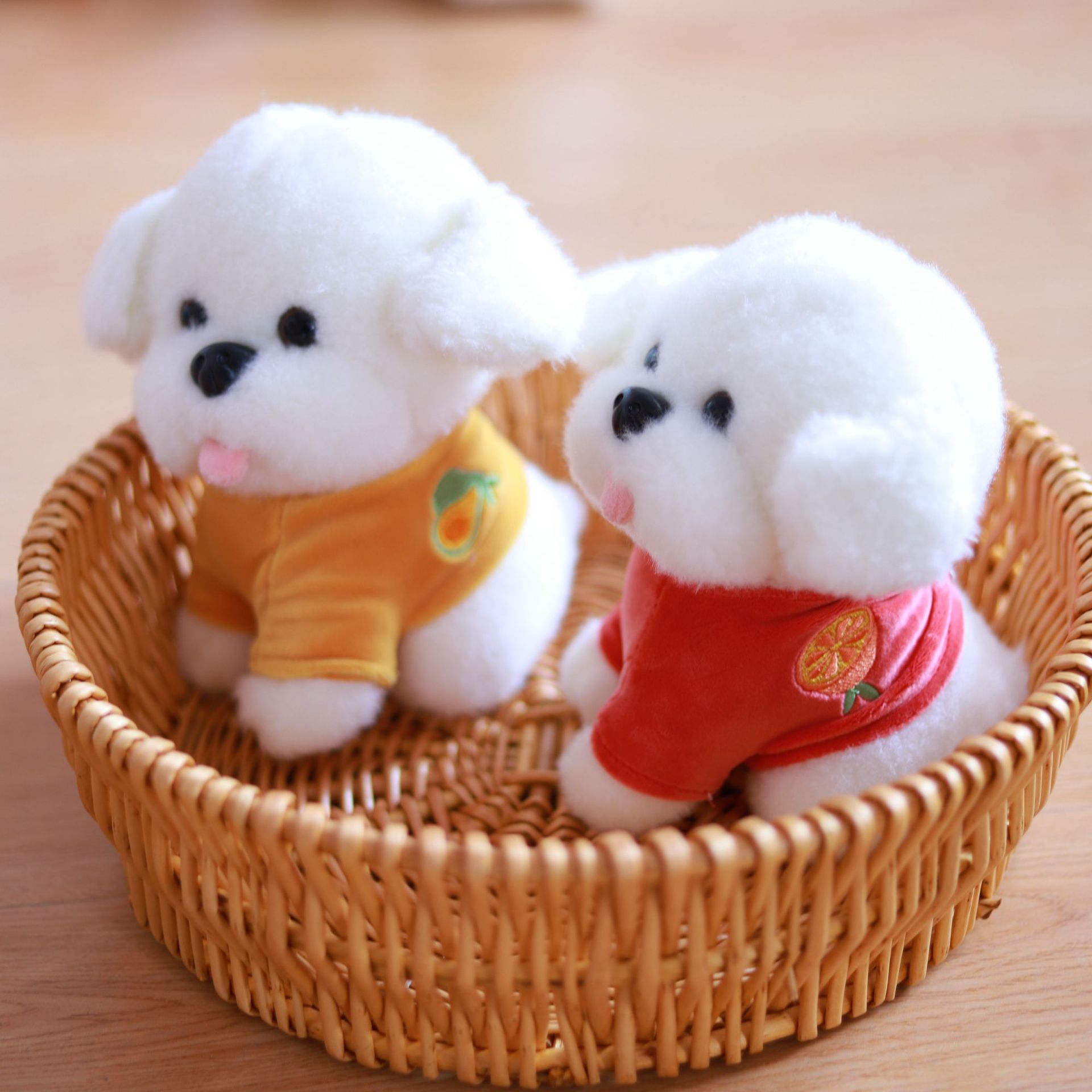 新款仿真卫衣泰迪狗毛绒玩具可爱萌小狗布娃娃公仔玩偶衣服可脱