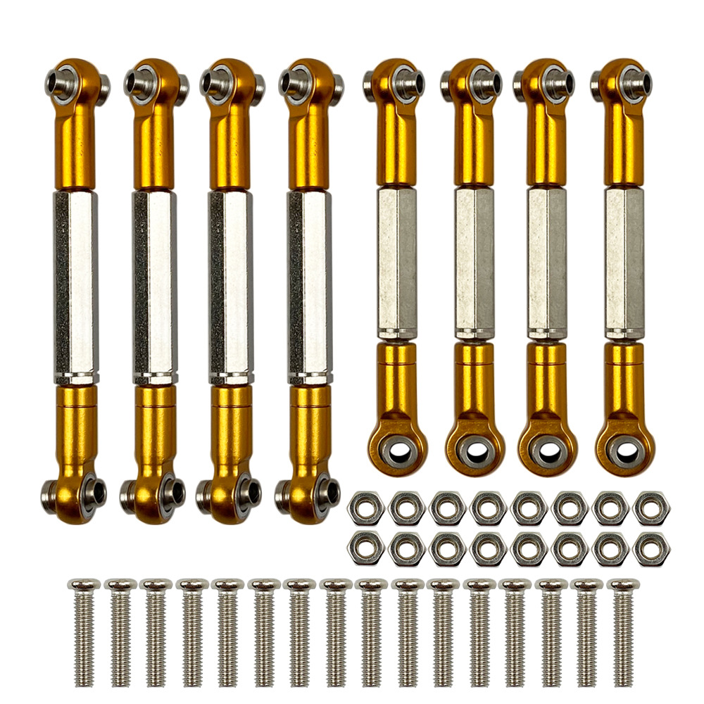 顽皮龙可调式正反牙拉杆 金属配件 wpl-16 金属拉杆 半卡军卡皮卡