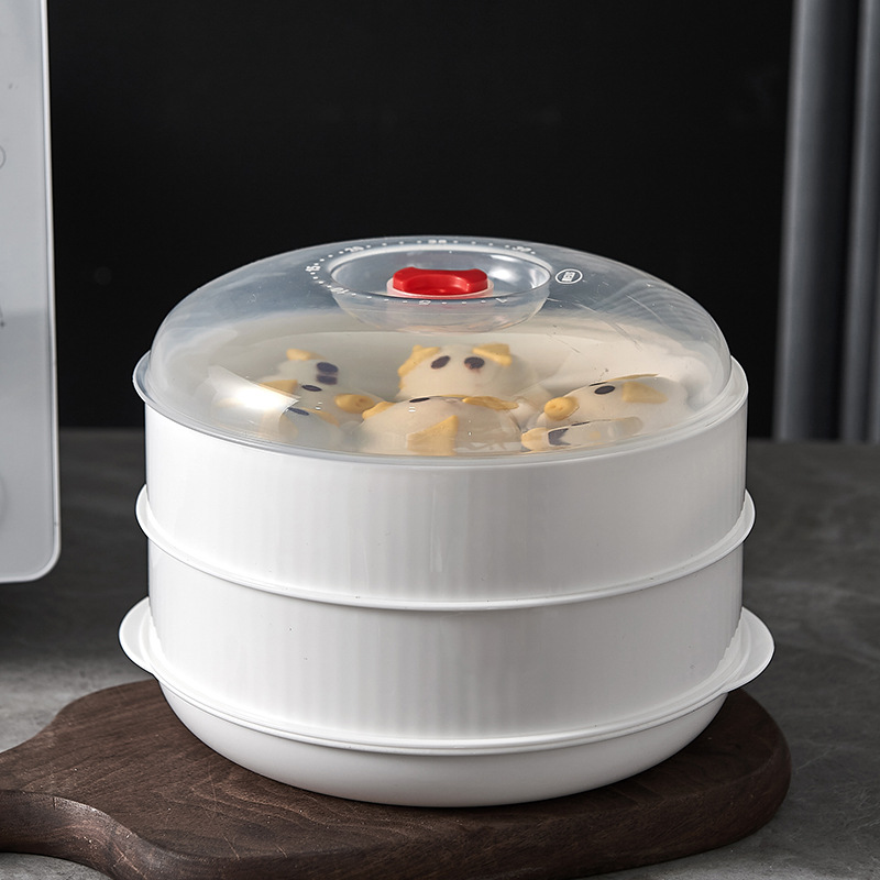 夏季防虫苍蝇冬季保温微波炉专用加热盒饭蒸包子热菜蒸米饭碗蒸笼