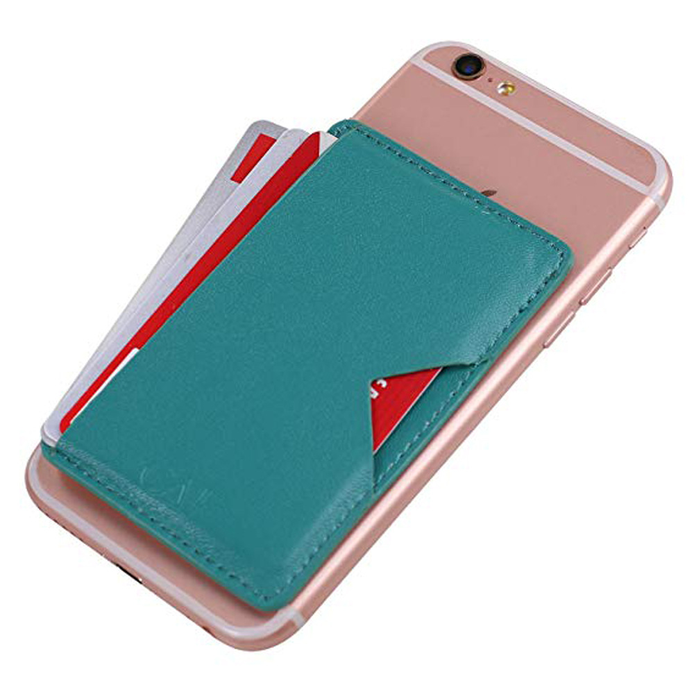 皮革手机卡套身份证银行卡卡套强力胶款手机背面粘贴卡套印刷logo