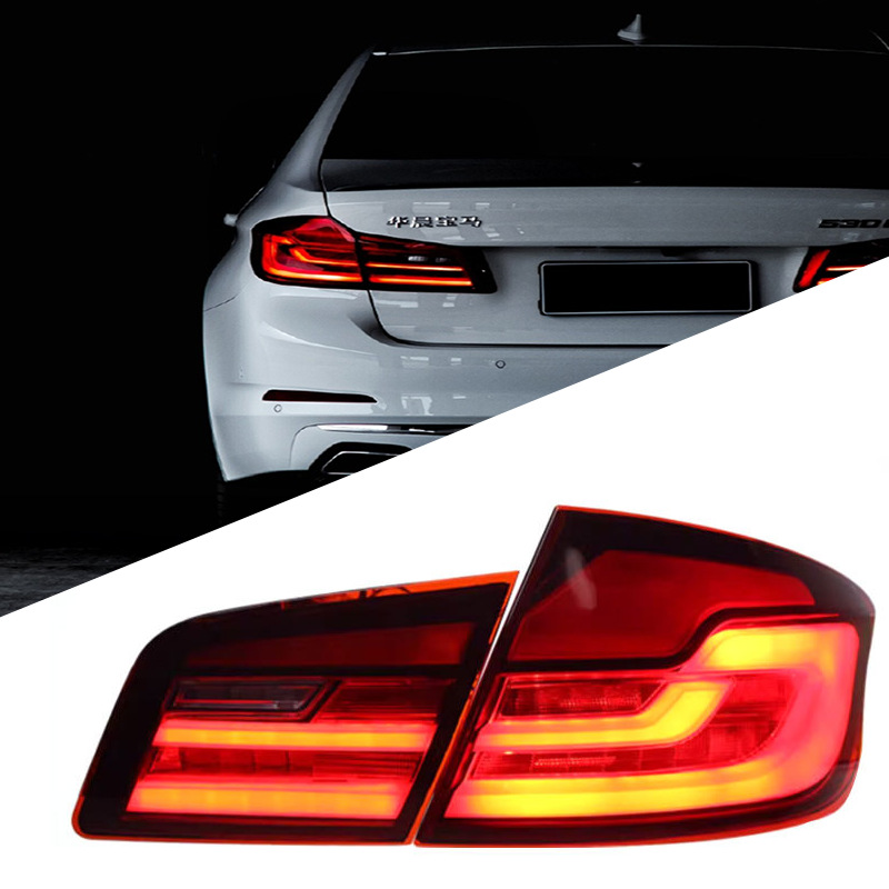 适用于11-17款宝马5系f10 f18尾灯总成520 525改装led流水转向灯