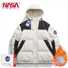 NASA冬季连帽外套男羽绒服2023新款潮牌百搭宽松加厚保暖羽绒棉