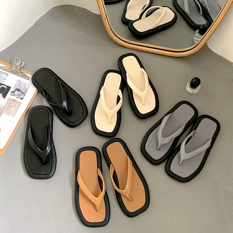 2023 Women's Slippers Summer Sandals New Flat Bottom Flip-Flops Women's Shoes Lightweight Slippers Women's Outdoor Casual Flip Flops