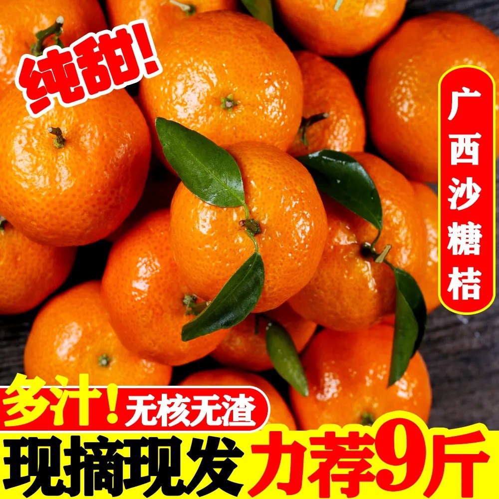 广西金秋砂糖橘当季冰糖薄皮超甜爆甜桔子应季水果一整箱桔子批发