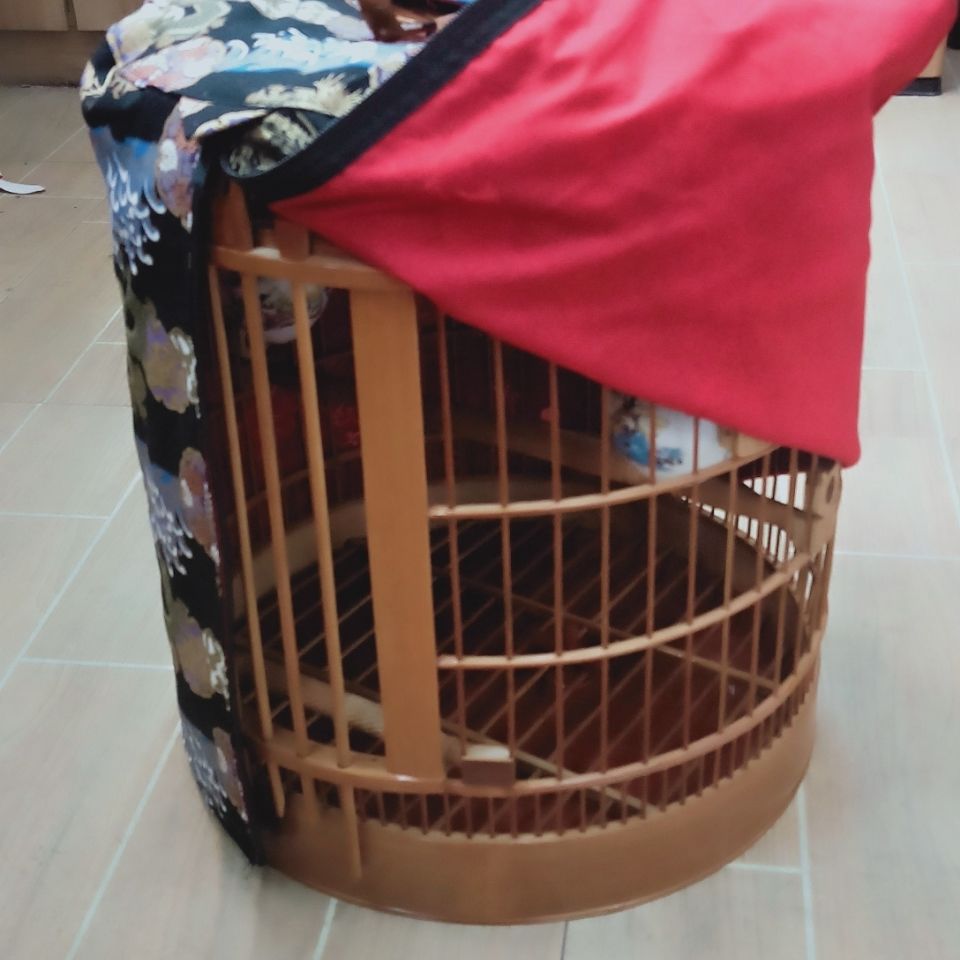 画眉八哥鹩哥百灵鸟圆型笼罩笼子笼布单双层单开拉链保暧遮光笼衣