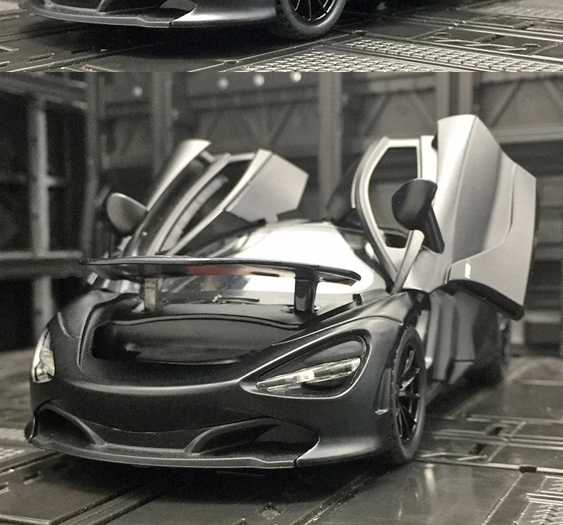 1901-7仿真迈凯伦720s合金跑车模型男孩金属声光玩具车赛车摆件