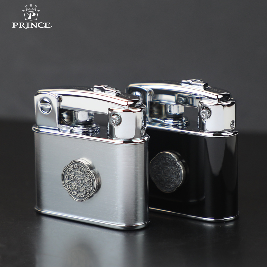 王子打火机煤油个性弹射点火贴章礼品火机复古-阿里巴巴