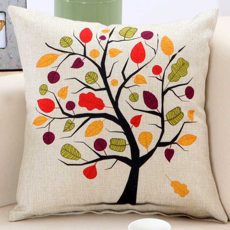 Cotton Linen Digital Printed Pillowcase One Piece Dropshipping American Country Sofa Cushion Mixed Batch Bedside Large Square Pillow