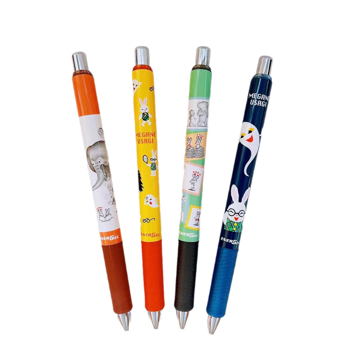 日本pentel派通中性笔限定款插画师联名大象兔子幽灵联名bln75笔