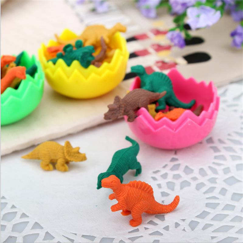 圣诞节礼物创意恐龙蛋橡皮擦 可爱迷你盒装橡皮擦 幼儿园奖品文具