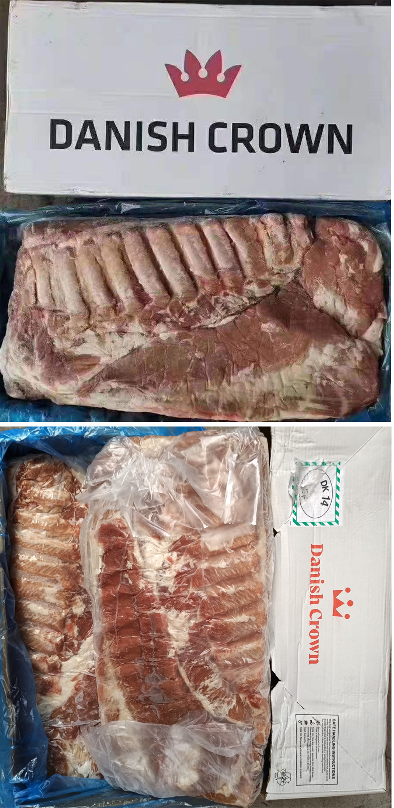 丹麦皇冠去皮挑骨五花肉进口冷冻猪肉胸腹肉韩式烤肉日式火锅食材