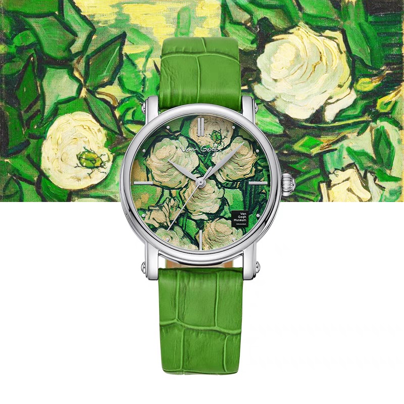 vangogh梵高手表女石英手表 时尚3d打印油画女士瑞士复古潮牌腕表