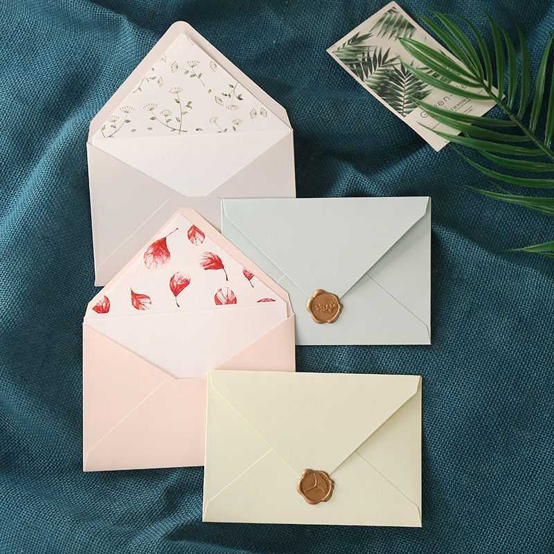 邀请函唯美清新叶子信封信纸套装简约情书内衬稿纸信笺