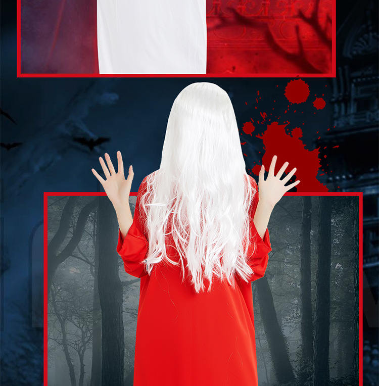 万圣节贞子服装成人cosplay女鬼白色红色僵尸装扮鬼新娘恐怖服装