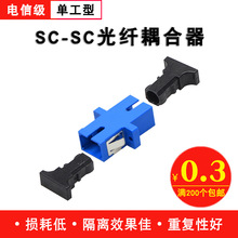单工法兰SC光纤耦合器sc-sc法兰盘连接器适配器电信级