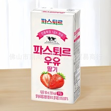批发 韩国进口乐天帕滋乐1A草莓味牛奶饮料儿童果味牛乳饮品190ml