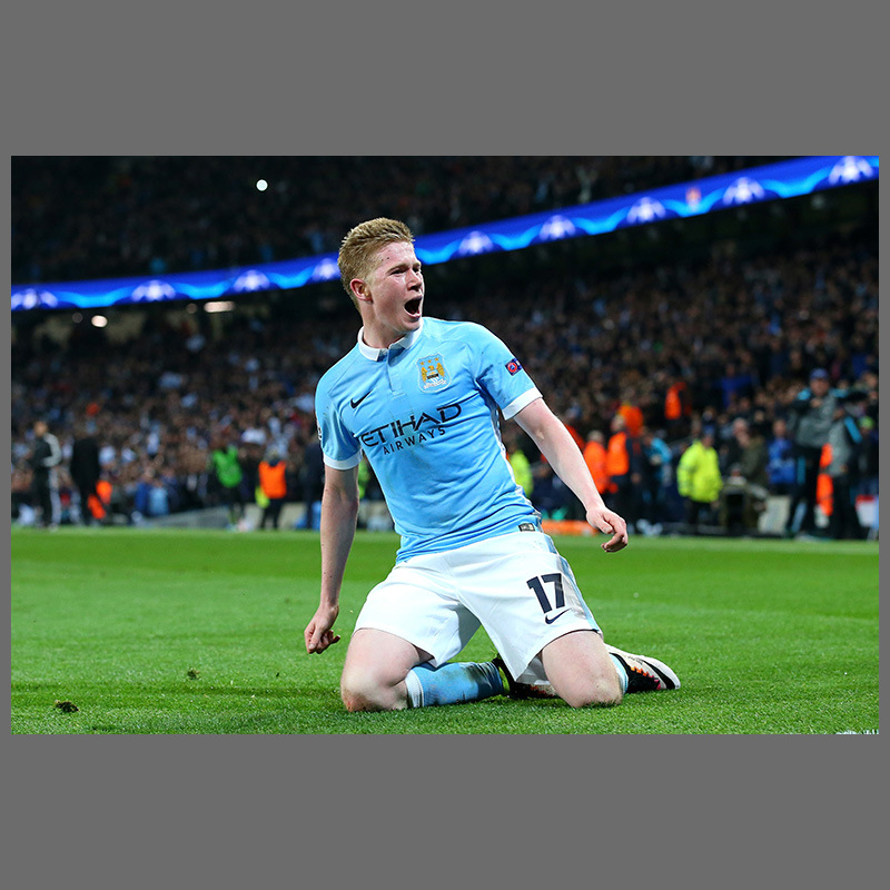 de7t批发德布劳内海报曼城丁丁球星足球明星装饰画挂图梅西c罗墙