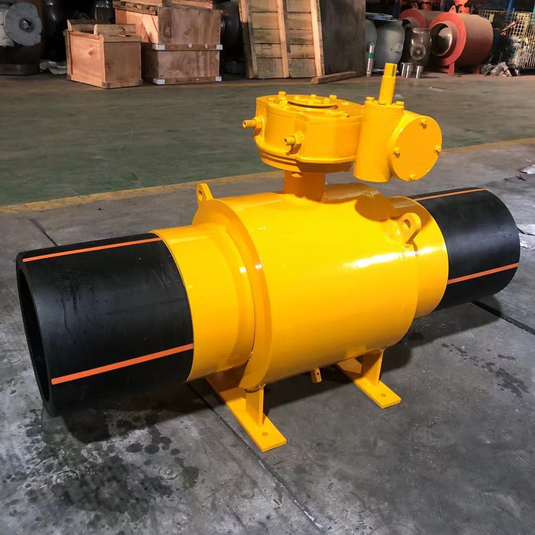 浙泰阀门选款定制全焊接天然气直埋式涡轮固定式全通径pe焊接球阀