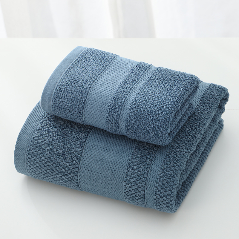 Pure Cotton Towels Two-Piece Set Absorbent Sassa Adult Face Towel Plain Color Broken Gift All Cotton Face Towel