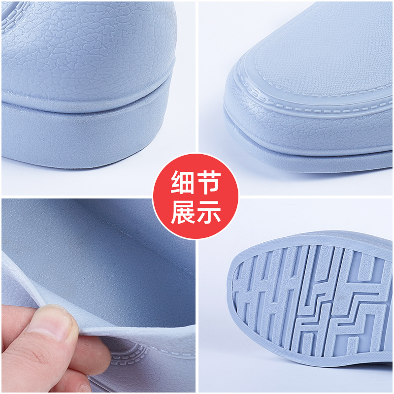 Spring and Autumn Men's PVC Shallow Mouth Labor Protection Rain Shoes New Thick Non-Slip Wear-Resistant Construction Site Rubber Shoes