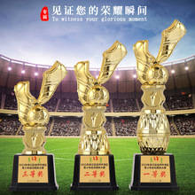 金靴奖杯欧式创意足球比赛学校俱乐部荣誉奖杯纪念品足球树脂奖杯
