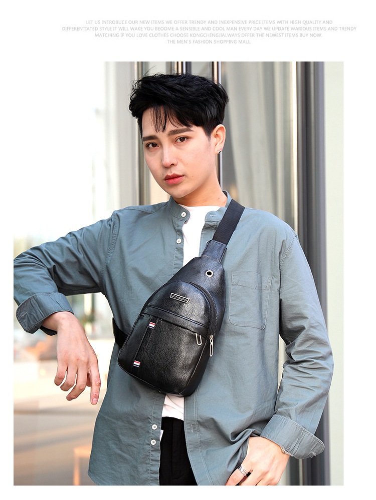 Quality Men's Bag Fashion Chest Bag Travel Bag Casual Shoulder Messenger Bag Men's Large Capacity Mobile Phone Bag One Piece Dropshipping