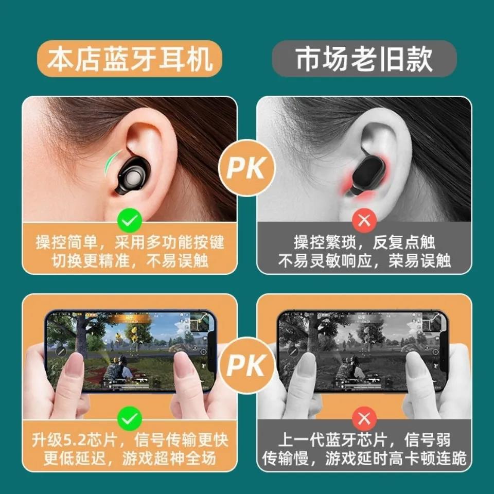 Wireless Bluetooth Headset 5.2 Tws in-Ear Binaural Stereo Digital Display for Huawei Apple Xiaomi Wholesale