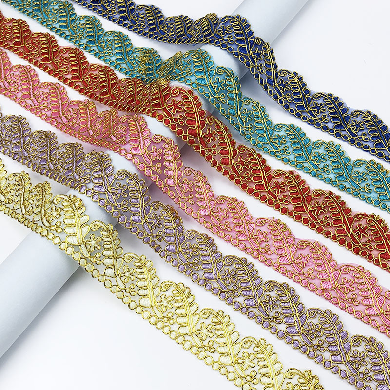 现货批发彩色刺绣车骨亮片diy婚纱礼服辅料蕾丝手工饰品辅料