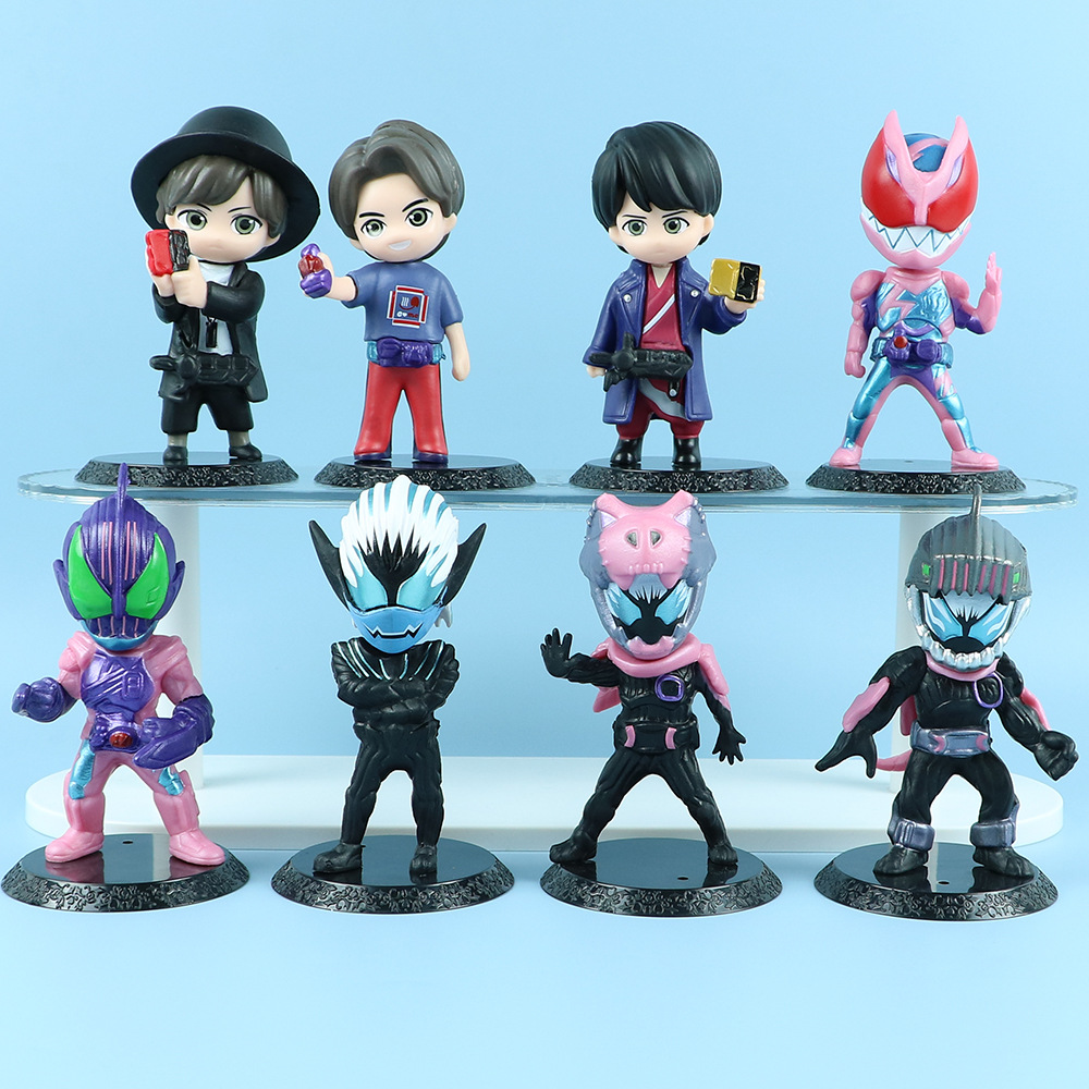 假面骑士手办8款4代q版假面龙骑士模型手办蒙面超人圣刃英雄公仔