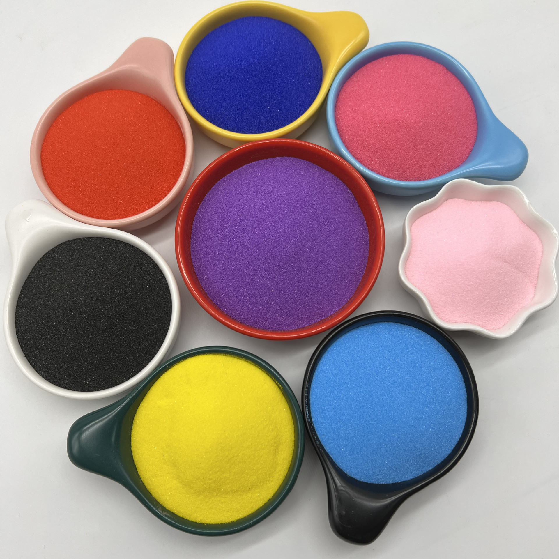 彩砂厂供应 染色彩砂 烧结彩砂75色齐全 真石漆彩砂 沙滩砂 沙画