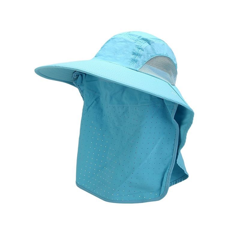 Foreign Trade Fisherman Hat Men's Sunhat Summer Outdoor Quick-Drying Sun Protection Hat Fishing Breathable Sun Hat Female Face Cover Hat