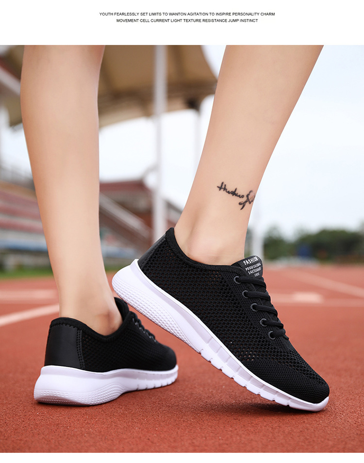 跨境大码夏季网眼镂空透气女鞋网面运动鞋薄款女士网鞋休闲鞋单鞋