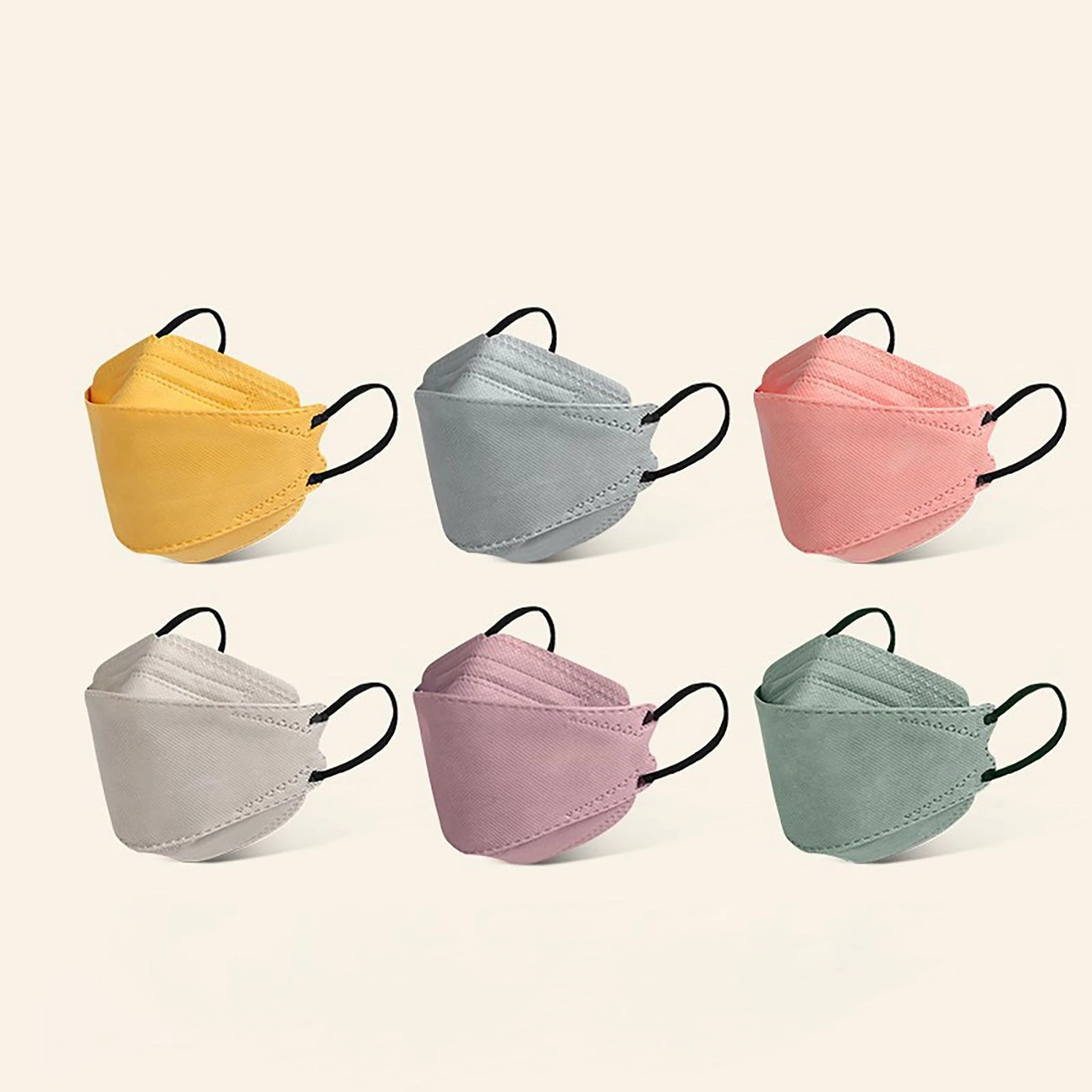 日系口罩kf94批发 水刺布口罩 莫兰迪色口罩 face mask 支持跨境