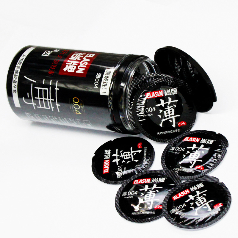 尚牌超薄004安全套 罐装24只装 超薄避孕套 成人计生用品批发