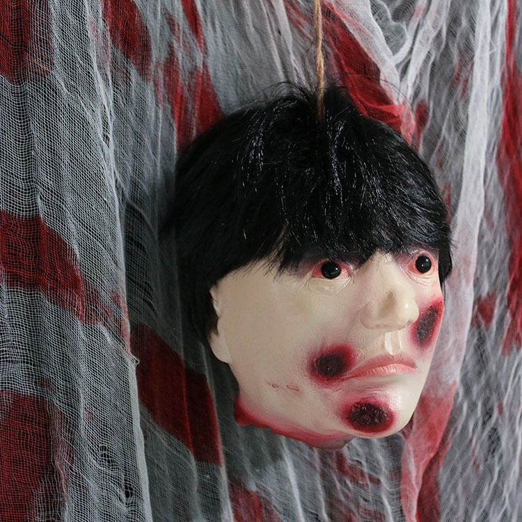 恐怖死人头鬼屋挂件血腥生化危机断头鬼假人头密室逃脱剧本杀道具