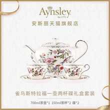 FY5E英国Aynsley安斯丽雀鸟咖啡杯斯特拉福杯碟礼盒英式下午茶具