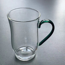 加厚绿茶杯牛奶杯耐热玻璃水杯高级龙井专用高硼硅办公室泡茶杯