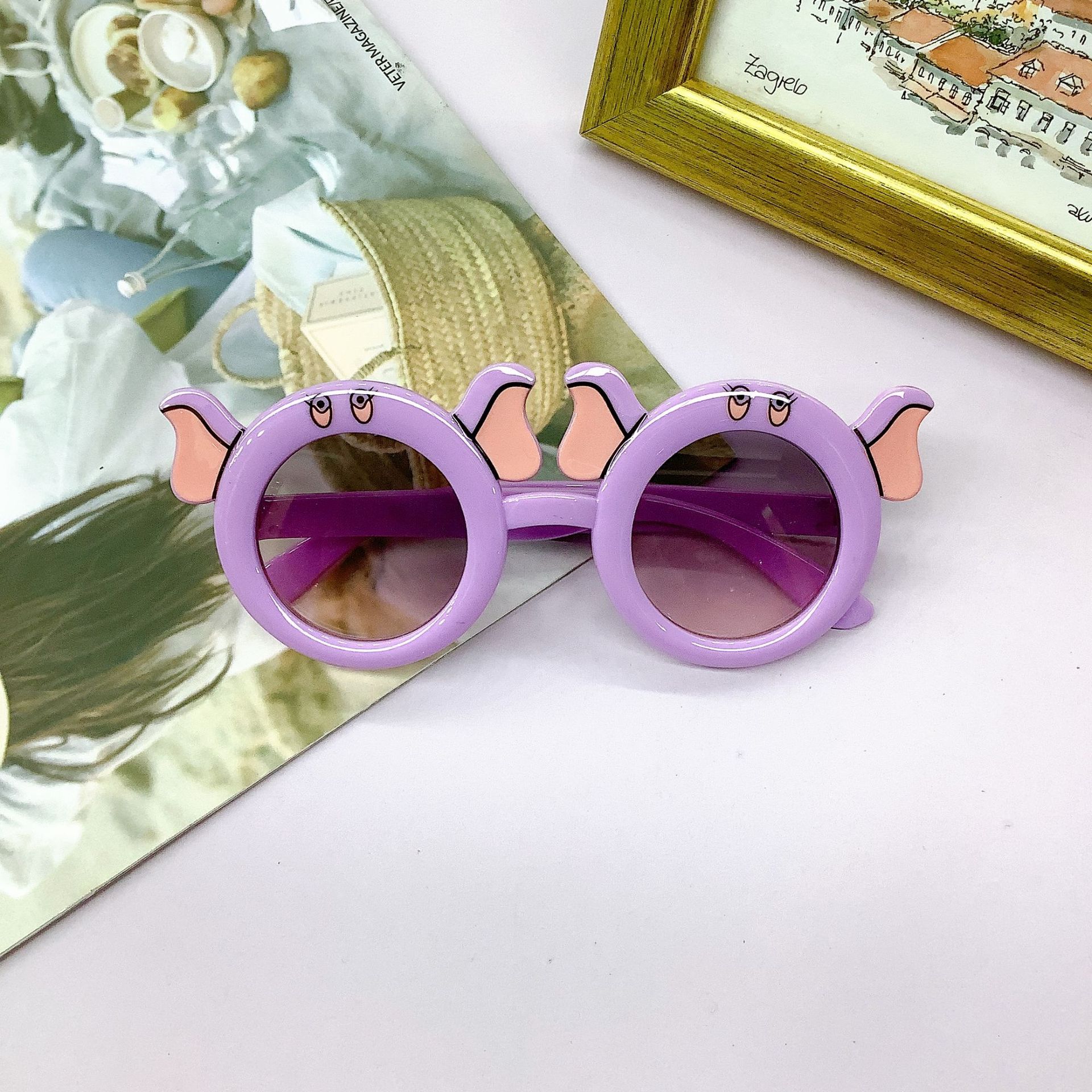 Fashion Korean Style Kids Sunglasses Cute Cartoon Little Mouse Model Glasses Cute Baby Sunglasses Sunglasses Wholesale