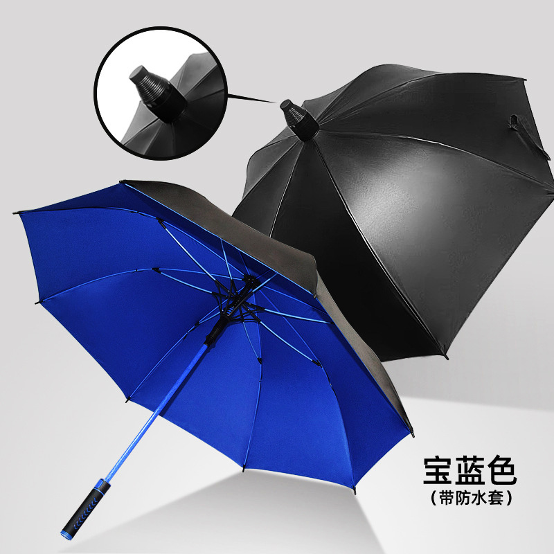Umbrella Logo Printable Advertising Words Customized Hotel Long Handle Straight Umbrella Men's Large Reinforced Golf Long Handle Umbrella