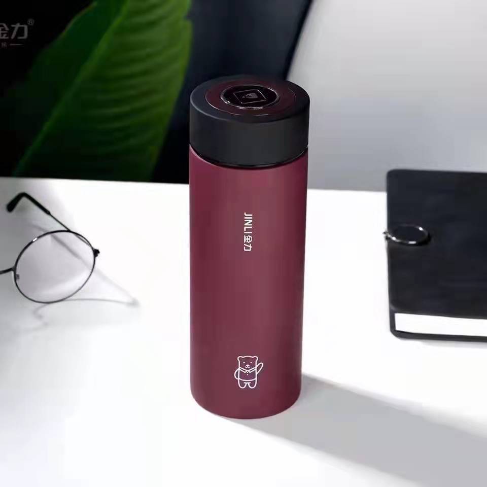 金力保温杯304不锈钢便携高档男士茶水分离情侣商务保温水杯