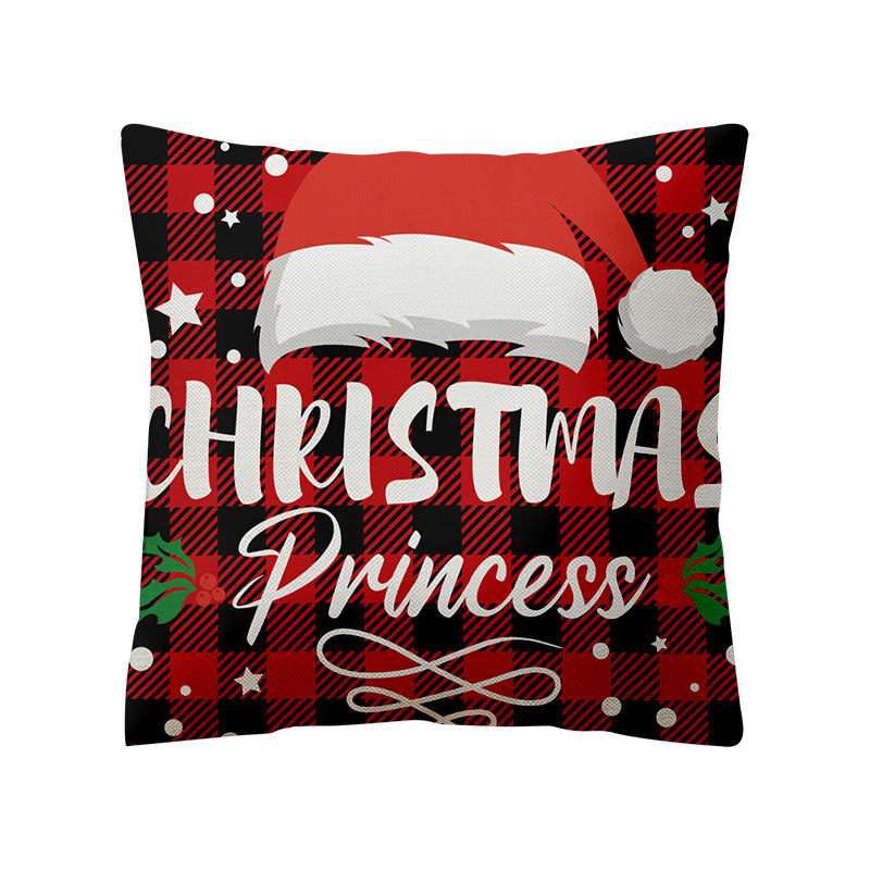 Amazon New Christmas Pillow Cover Santa Pine Couch Pillow Decorative Linen Home Cushion