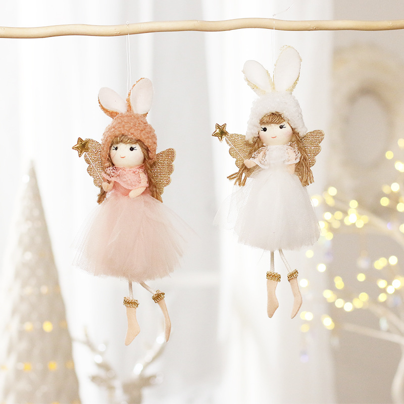 Cross-Border Spot Christmas Decorations Ins Cute Angel Girls' Doll Doll Christmas Tree Pendant