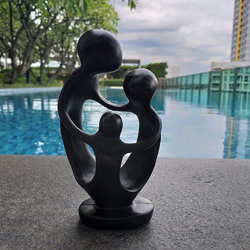 新品母子雕像抽象妈妈爸爸家庭爱情雕塑树脂小雕像家居装饰或礼品