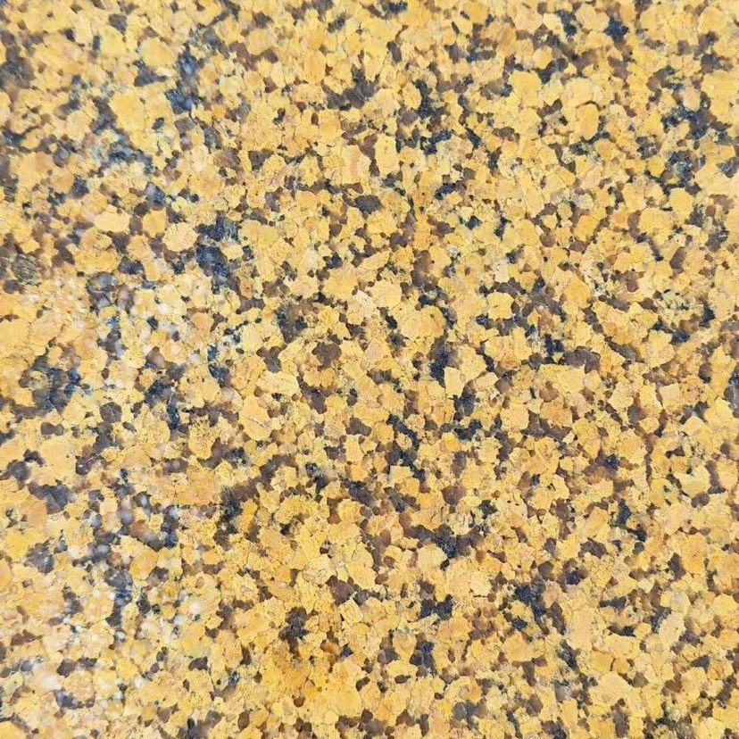 新疆菊花黄石材花岗岩板材大板光面火烧面荔枝面厂家直供矿山