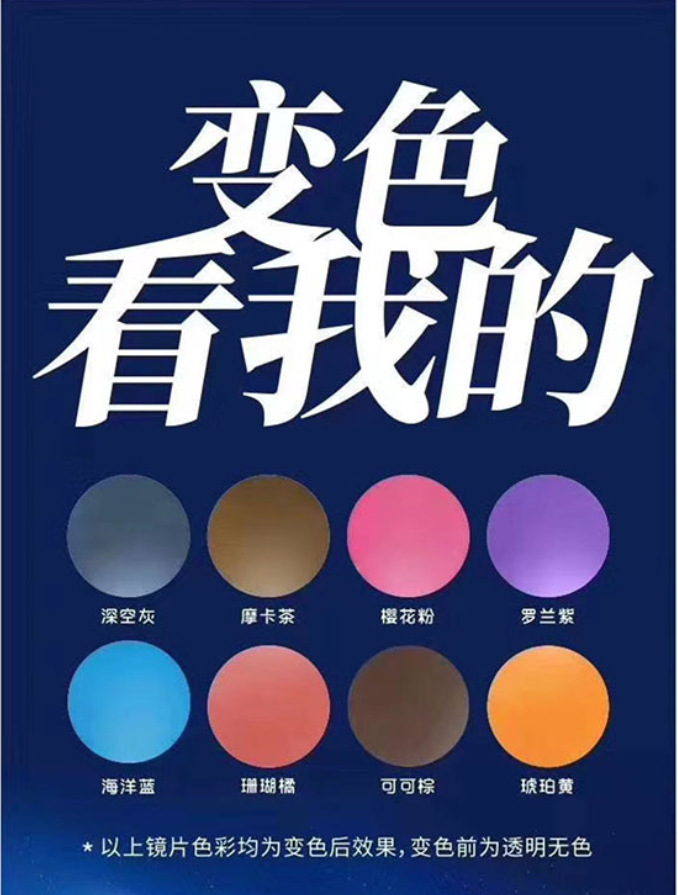 凯米阳光卫士 全真变色镜片快速膜层变色镜片非球面变灰变色镜片