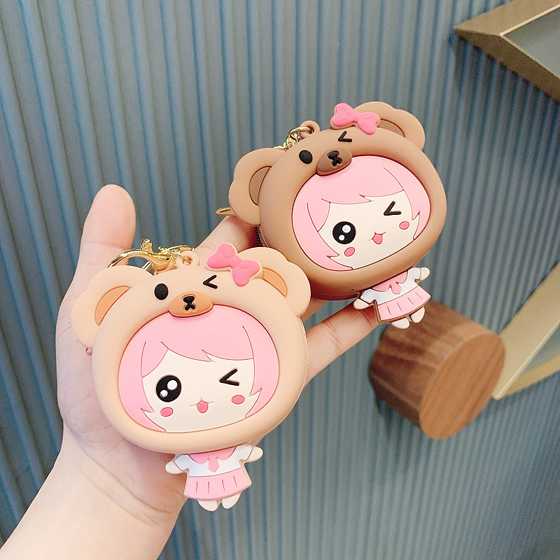 Little Bear Girls Coin Purse Cute Key Chain Children's Mini Storage Key Pendants Small Bag Pendant Key Ring