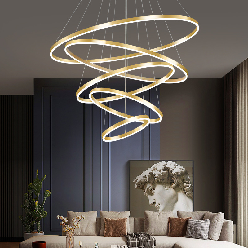 环形吊灯米家小爱智能现代简约北欧创意网红led灯客厅灯2023新款