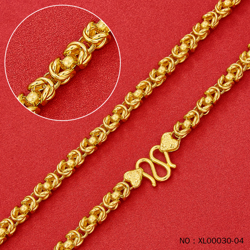 真黄金男士项链足金9999龙骨链四方泰国项链纯金男款项链工厂直销