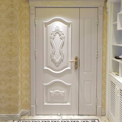 批发木门实木门室内套装门欧式白色无免漆卧室实木复合入户房门头